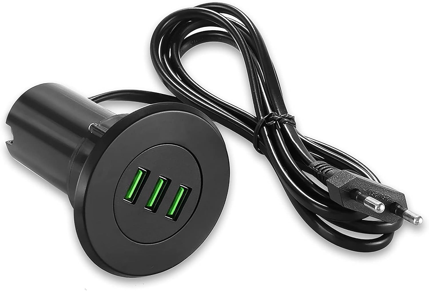 2x Passe Câble Bureau Table Fil Diamètre 58mm Encastrable Cordon Prise