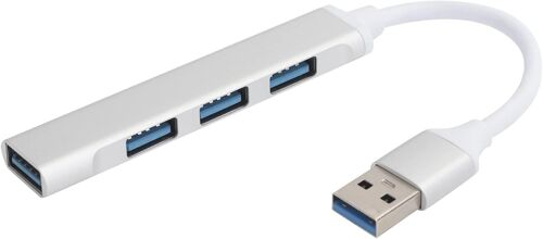 KAL-Hub Usb3.0 4 Ports, Convertisseur D'Adaptateur En Alliage D'Aluminium Ultra-Haute Vitesse, Prise En Charge De Xp/Vista/7/8 Os X, Avec Prise En Charge Usb, Plug And Play.