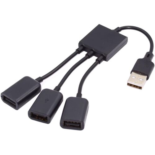 KAL-Usb 2.0 Vers 3 Ports Hub Câble Bus D'Alimentation Pour Ordinateur Portable Pour Ordinateur Portable Macbook Pc & Souris & Disque Flash