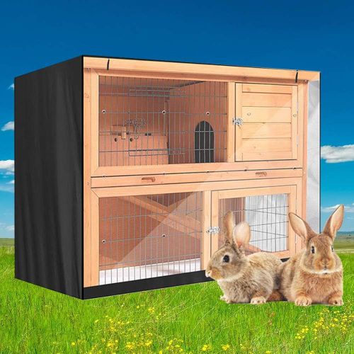Chenquansarl-Housse De Clapier Pour Lapin, Durable 210d Housse De Cage À Lapin Thermique Double Couche Housse Pour Clapier Pour Lapin Pour L'hiver ¿ 122 Cm L X 50,8 Cm L X 104 Cm H
