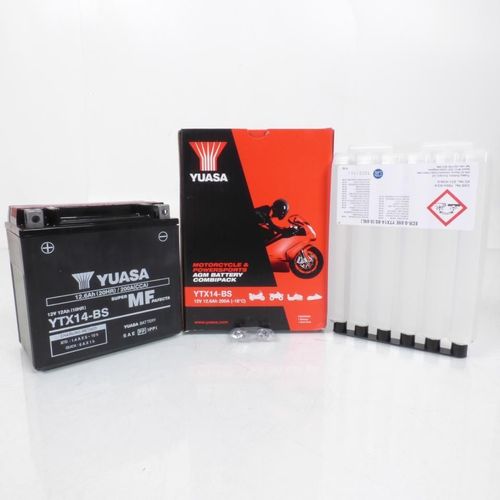 Batterie Yuasa Pour Scooter Piaggio 125 X Evo - Etrier Ar 2 Axes 2007 À 2016 Ytx14-Bs / 12v 12ah Neuf