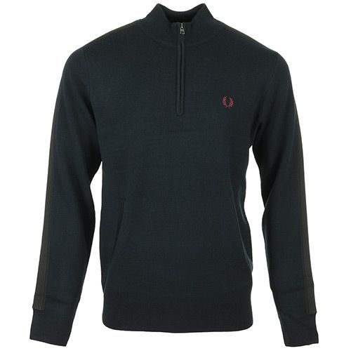 Fred Perry Striped Trim Half Zip Jumper