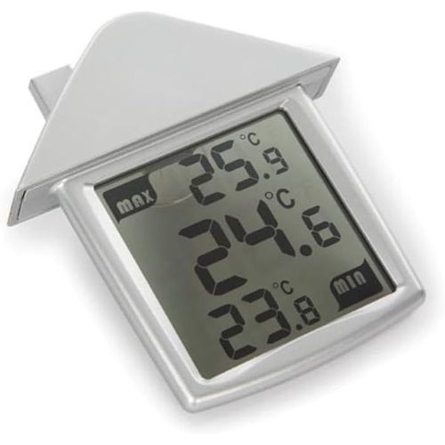 ChenQuanSarl-Thermomètre De Fenêtre, Numérique, Pour U Intérieur Et Extérieur, Transparent