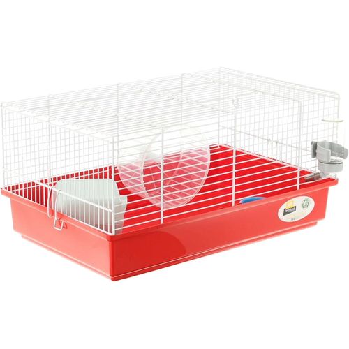 Chenquansarl-Cage Pour Hamsters Petits Rongeurs Criceti 9,Cage Hamster En Plastique, Accessoires Inclus Roue Hamster, Biberon, Maison Hamster, Mangeoire 46 X 29,5 X H 23 Cm.