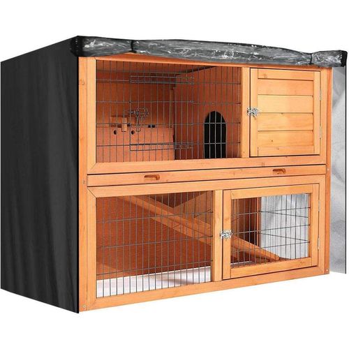 Chenquansarl-Couvercle Anti-Poussière Pour Clapier Pliant Pour Lapin(Black)