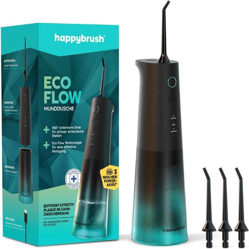Chenquansarl-Hydropulseur Dentaire Électrique Sans Fil Avec Recharge De 3 Semaines - Buses Rotatives À 360° - Nettoyage Efficace Des Espaces Interdentaires - Water Flosser - Noir/Menthe