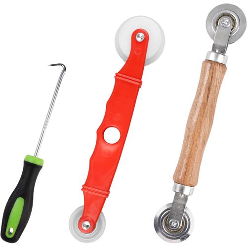 Chenquansarl-3 Pièces Outil De Roulement D'écran Bois, Moustiquaire De Fenetre Outils De Remplacement, Outil De Rouleau En Plastique, Rouleau À Cannelure Portatifs, Pour L'installation De Moustiquair