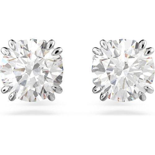 Chenquansarl-Boucle D'oreilles Constella, Cristaux Clairs, Plaqué Rhodium, Blanc
