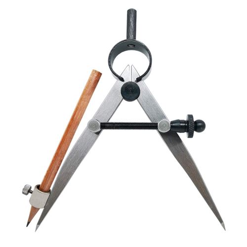 Boussole professionnelle en cuir avec porte-crayons,séparateur à ressort de précision,boussole en métal pour le travail du bois,le travail des métaux,Outillage (10 cm)