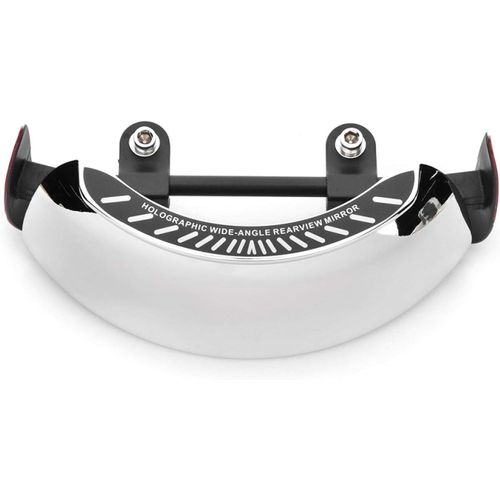 Kalgh-Rétroviseur De Moto,Rétroviseur De Moto Chromé 180 Support De Pare-Brise Central Ultra Grand Angle Universel