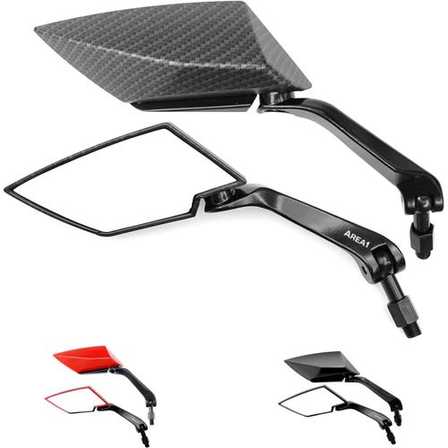 Kalgh-Rétroviseur Moto F1 Sport En Carbone (Droite+Gauche) 2xm10 Filetage À Droite.Compatible Avec Mondial Koca