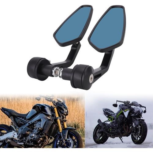 Kalgh-Rétroviseurs D'extrémité De Barre De Moto 7/8 Pouces 22 Mm Rétroviseur Latéral Universel Pour Mt Xsr Yzf Cb Cbr Z900/650/400 Ninja Monster Scrambler Panigale Gsx-R Duke Street Triple