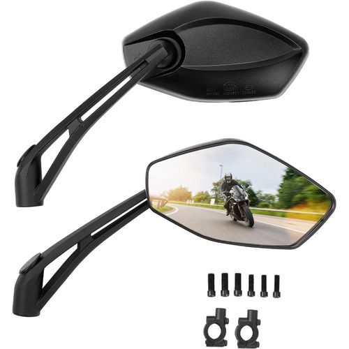 Kalgh-Rétroviseur Moto Homologués Universel M8 Et M10,Rétroviseur Moto Avec Support,Rétroviseur Latéral Arrière,Rétroviseur Scooter Compatible Avec Mt07,Mt09