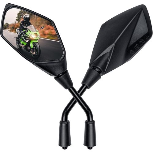 Kalgh-Rétroviseur Moto E13-Homologué,Rétroviseur Moto 360 Rotation,Rétroviseur Moto M10 Compatible Avec Atv,Scooter,Scooter,Vélomoteur,Dirt-Bike,Quad 2 Pièces