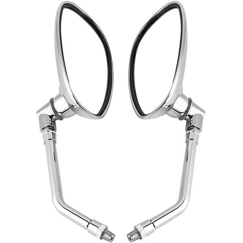 Kalgh-1 Paire Rétroviseur De Moto,14x8cm/5,5x3,1 Po Miroir 14cm/5,5 Po Poignée Rétroviseurs Latéraux De Guidon De Scooter Pince De Guidon Universelle Verre De Vue Arrière Pour Moto Et Scooter