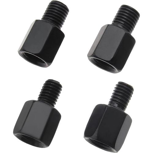 Kalgh-4x Adaptateur De Rétroviseurs De Moto Réglage De Hauteur En Acier Galvanisé Moto Rétroviseur/Rallonge Vis M10 À M8/10 Filetage Lh/Rh