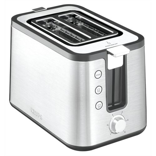 NouvelHorizonstore-Control Line Grille-pain inox 2 fentes extra larges, Toaster 850 W, Remontée extra haute, 6 niveaux de dorage, Fonction réchauffage et décongélation KH442D10