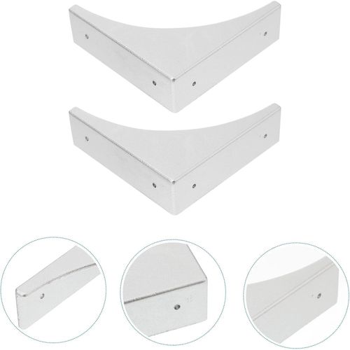 Lot De 8 D'angle En Métal Argenté-Des En Acier Inoxydable Pour Meubles Et Table-Des De Sécurité