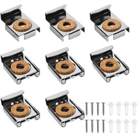 PATIKIL Lot De 60 Clips De Fixation Pour Bande LED En Acier Inoxydable Avec Vis Pour Câbles D'éclairage LED De 6 Mm à 7,5 Mm