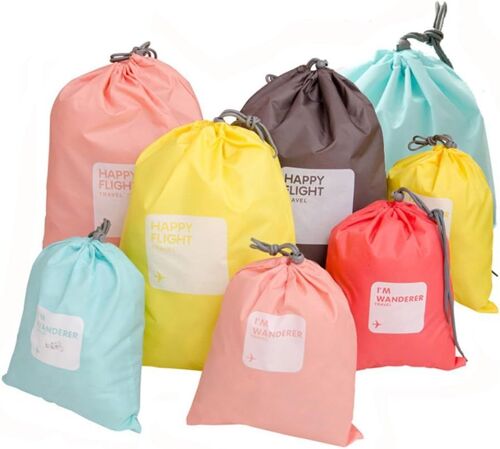 TIANYI-Sacs de Stockage sous Vide, Sacs de Rangement Compact à Rouler, Sacs de Rangement à Compression pour Voyage, Sac de Rangement étanche pour Sac à Vêtements (8-PCS)