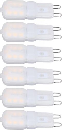 Ampoules Led G9, 6 Ampoules Led G9 À Intensité Variable 3 W À Économie D'énergie À 360 Degrés Pour Ventilateur De Plafond, Lampes D'armoire, Ampoule (Blanc Chaud 220-240v)[Amp748025]
