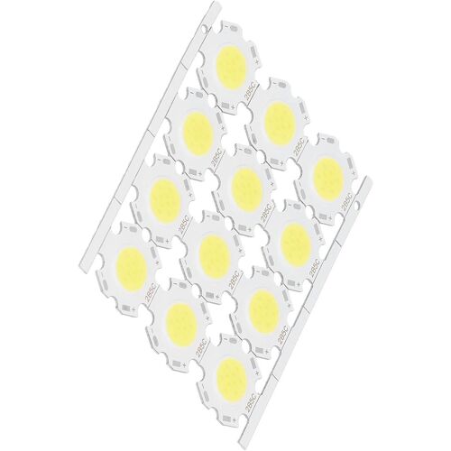 KAL-12 Pièces 5W Puces Led De Puissance 15-17V Perles De Lampe À Led Composant Émetteur De Lumière Cob Pour Projecteurs De Bricolage Downlight Plafonnier (Éclairage Blanc)