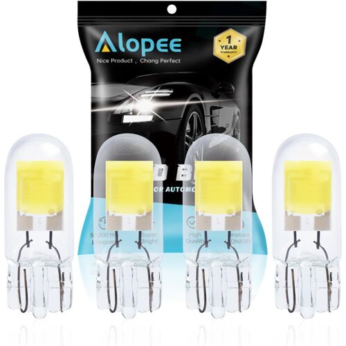 Kal-Paquet De 4 Ampoules D'éclairage À Del Cob Blanches Ultra-Brillantes T10 De Remplacement Pour 194 W5w 168 2825 501 Ampoule Halogène Éclairage Intérieur Ampoule Pour Plaque D'immatriculation