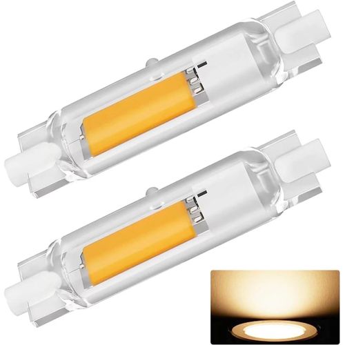 Ampoule Led R7s 78mm Dimmable, R7s Led 20w Équiv Ampoule Halogène 200w, 2000lm 3000k Blanc Chaud, Sans Scintillement, Faisceau 360°, Ac 230-240v, Lot De 2