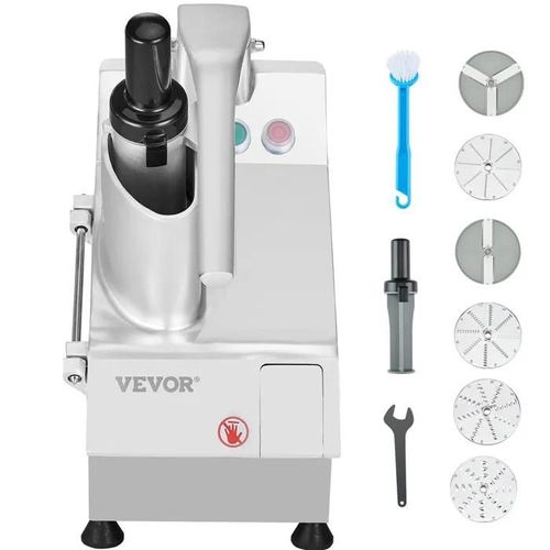 Hachoir Électrique à Légumes-VEVOR-2 Trous d'alimentation-550 W- avec 6 lames Détachables-pour Légumes, Fruits