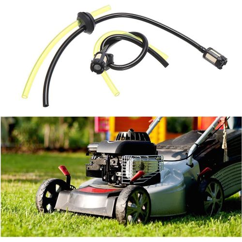 ChenQuanSarl-Durite Essence Debroussailleuse En Caoutchouc Kit, Tuyau De Carburant Débroussailleuse, Universel Durite Essence Debroussailleuse Filtre À Multifonction, Pour Tondeuse (1 Longue + 1 Cour