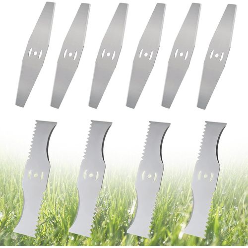 YEMAESRE-10 Lames Coupe Herbe Lame De Rechange Métal, Lames De Rechange En Métal Pour Débroussailleuse Et Tondeuse À Gazon, Accessoires De Jardin Extérieur Pour Pelouse, Parc, Jardinage