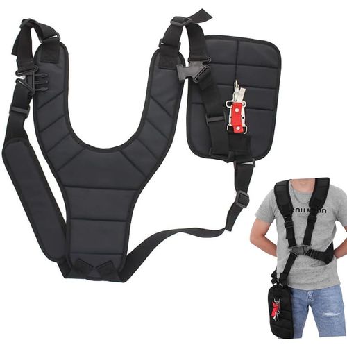 ChenQuanSarl-Harnais De Débroussailleuse Réglable, Confortable Et Respirant, Rembourré, Double Bandoulière, Ceinture En Nylon Pour Débroussailleuse De Jardin, Tondeuse À Gazon, Débroussailleuse ¿ Noi