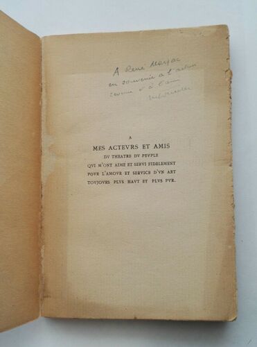 Maurice Pottecher Le Valet Noir Avec Un Envoi Autographe Signé 1927 Librairie Théâtrale / Théâtre Du Peuple De Bussang