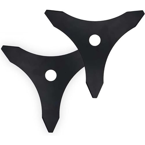 YEMAESRE-Lame Débroussailleuse, 2 Pièces Lame Débroussailleuse Ronce, 3 Mm Lame Pour Débroussailleuse, Lame De Coupe À Trois Dents, Taille Du Trou 25,4 Mm, Ne Convient Pas Aux Arbustes Et Aux Pierres