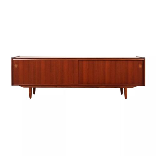 Buffet En Teck Design Danois Annes 1970 Fabricant Aerthoj Jensen Amp Molhol Orange
