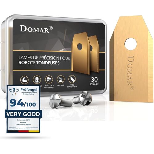 SUBZONAL-Lames de tondeuses-robots longue durée, vis incluses I Lames améliorées compatibles avec les robot tondeuse Husqvarna Automower, Gardena, Yard Force | 30 lames de rechange