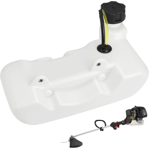 MEVRONISSHOP-Réservoir Essence de Débroussailleuse Réservoir Carburant avec Tuyau Anti-vieillissement Essence Plastique de Tondeuse Réservoir Carburant de Rechange compatible avec CG430 520 43CC 52CC