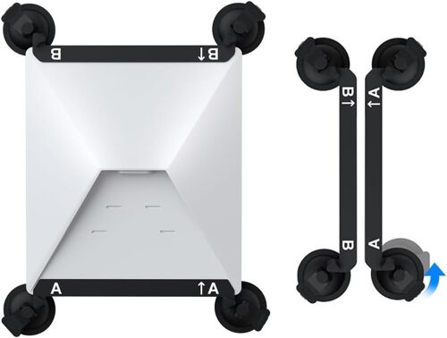 1 Pcs Pour Starlink Support Toit Outdoor,Starlink Mini Support,Support Starlink,Compatible avec Voitures, Caravanes,Bateaux et Camions,Automobile Accessoires, (Noir)