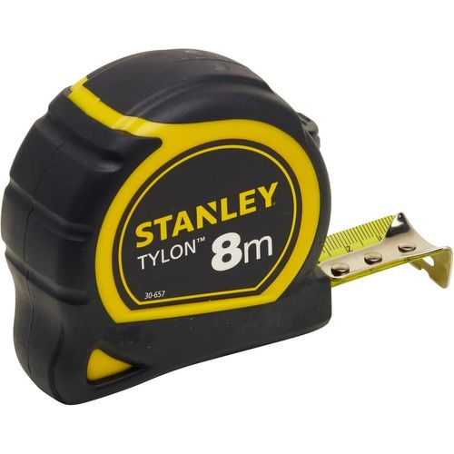 SUBZONAL-Stanley 1-30-657 - mètre Tylon Bi matière 8m x 25mm - Ruban Anti-Corrosion - Boitier Bi-matière - Blocage du Ruban - Crochet 3 Rivets - Position du Zéro Réel - Classe Ii - Crochet pour Ceint