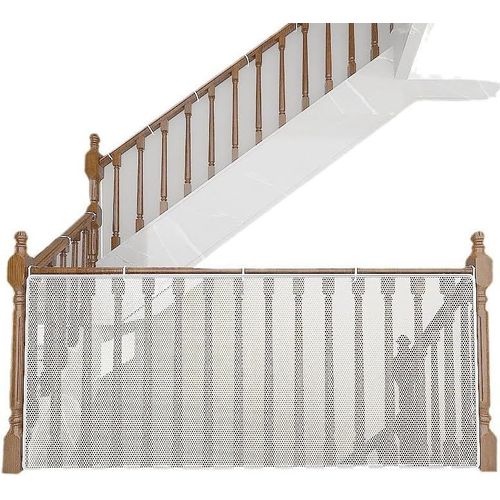 2m Barrière De Sécurité Enfant Filet Protection Escalier Filet Garde Corps Protection Balcon Barriere De Securite Enfant Escalier Pour Barriere Et Balustrade Pours Enfants Sécurité Maison(Blanc)