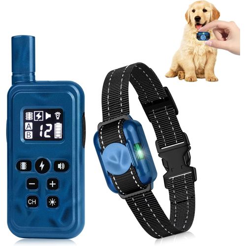 Minimal Collier De Dressage Pour Petit Chien, Le Plus Léger Collier Électrique Pour Chien Avec Télécommande, Portée 2000ft, 4 Modes Son/Vibration/Choc/Lumières,Étanche Ipx7 Pour Petits Moyennes Chiens