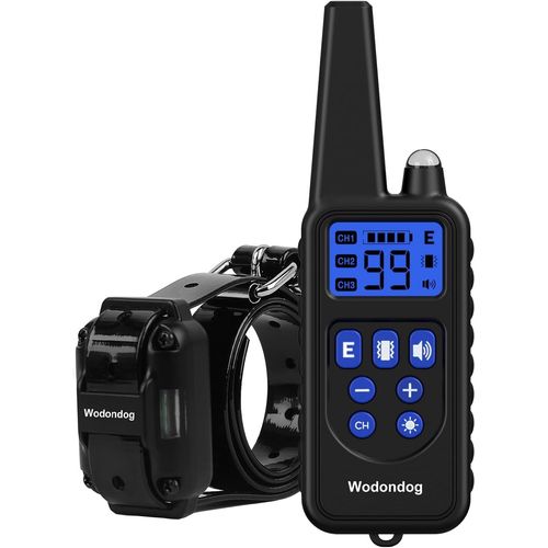 Collier De Dressage Pour Chien, Collier Electrique Pour Chien Étanche Rechargeable, Télécommande 1000 M