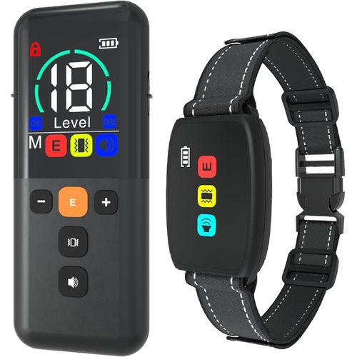 Collier De Dressage Pour Chien,Portée De 3000 Mètres,3 Modes Vibration/Choc Électrique/Son Avec Verrouillage De Sécurité,Étanche Ipx67 Et Rechargeable