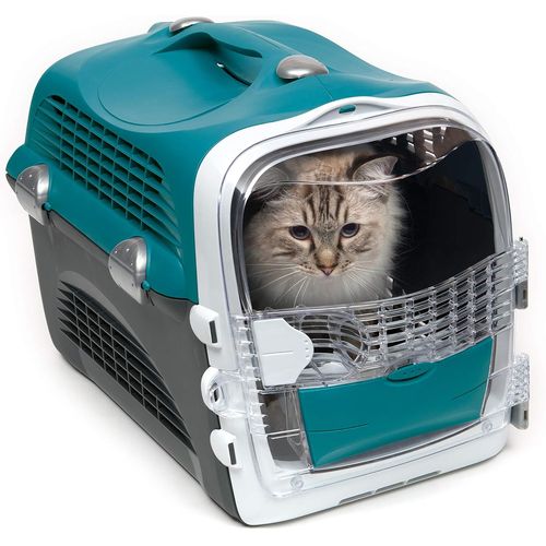 Yemaesre-Cage De Transport Cabrio Pour Chat, Turquo , 1 Unité (Lot De 1)