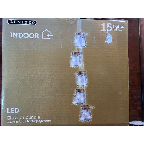Guirlande Lumineuse Verre ¿ 15 Led Blanc Chaud ¿ Lumineo ¿ 70 Cm ¿ À Piles