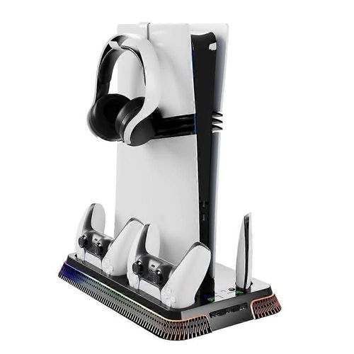 Système De Refroidissement Par Ventilateur Sur Pied Pour Ps5 Pro, 3 Ventilateurs De Refroidissement Rapides Réglables, Double Station De Charge