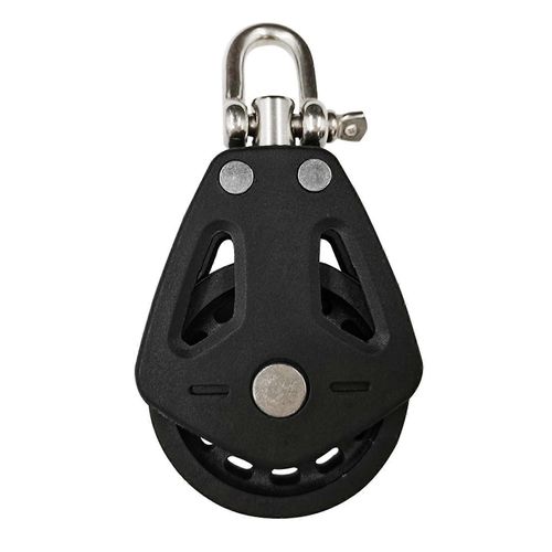 Poulie Simple À Roulement Rotatif Noir En Nylon Haute Capacité Pour Applications De Musculation Réf. : 8707