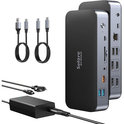 Adaptateur USB C, Hub USB C HDMI 4K, PD 100W, USB C 3.0, 2*USB 3.0 Lecture de Carte SD/TF, Dock USB C Multiport 7-en-1 Compatible avec MacBook Pro/Air M1 M2 ChromeBook Pixel iPad Pro Tablette¿Blue¿