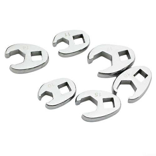 Jeu de clés à molette, acier au carbone, métrique, 3/8 pouce, 1 022 mm, chromées, 10 pièces