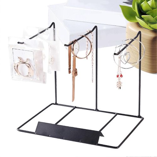 Présentoir À Bijoux Pour Colliers, Boucles D'oreilles, Rangement De Bijoux, Présentoir Noir